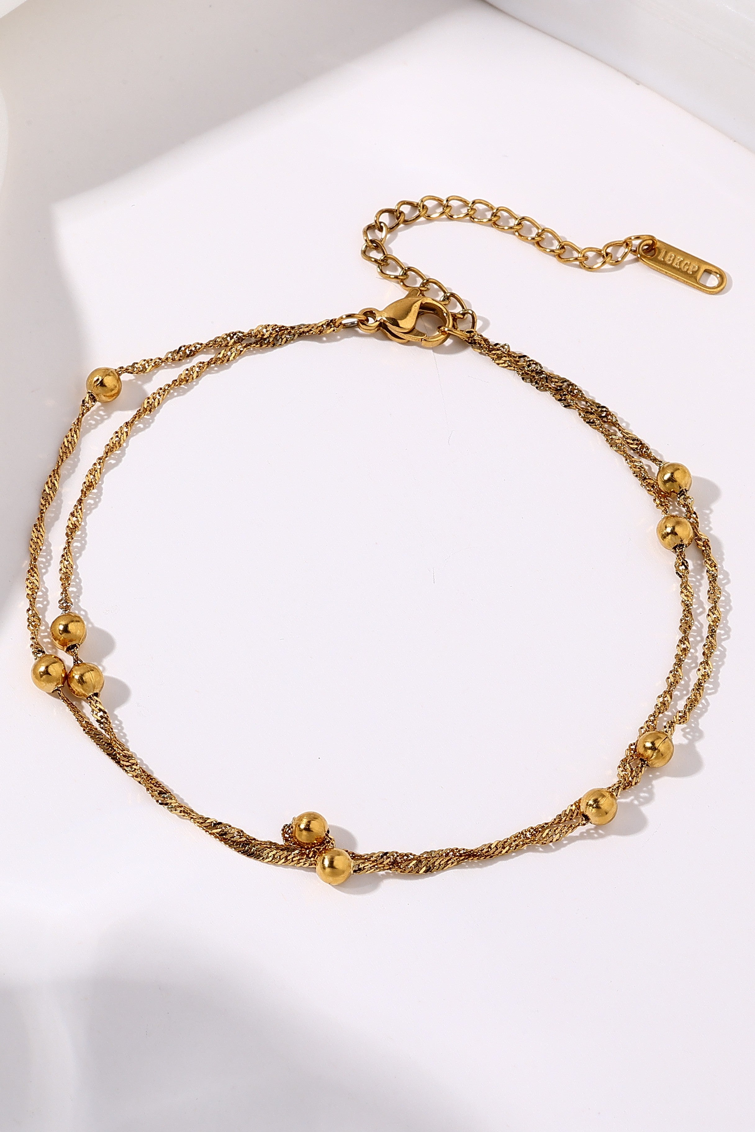 Bracelet acier inoxydable plaqué or