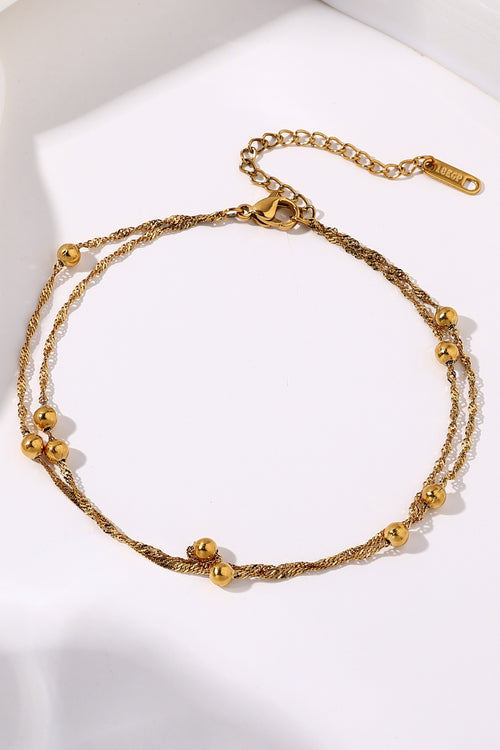 Bracelet acier inoxydable plaqué or