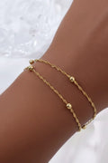 Bracelet acier inoxydable plaqué or